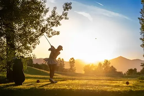 Compress a golf ball